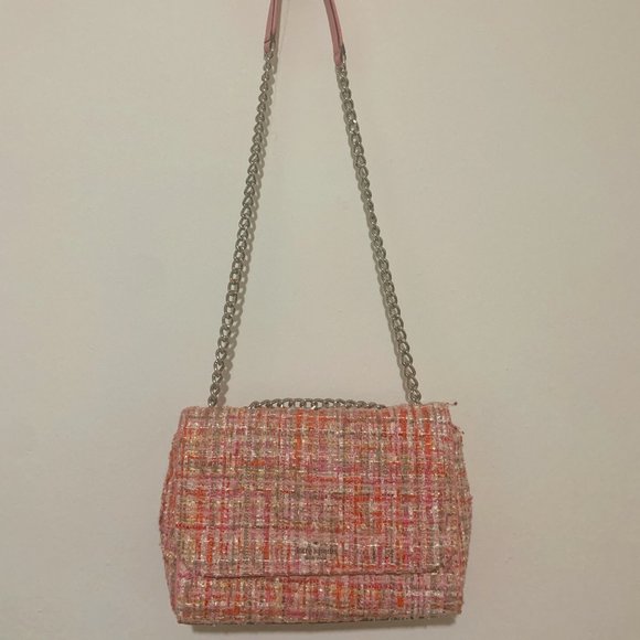 Kate Spade Briar Lane Quilted Tweed Emelyn Pink Should Bag - Picture 1 of 5
